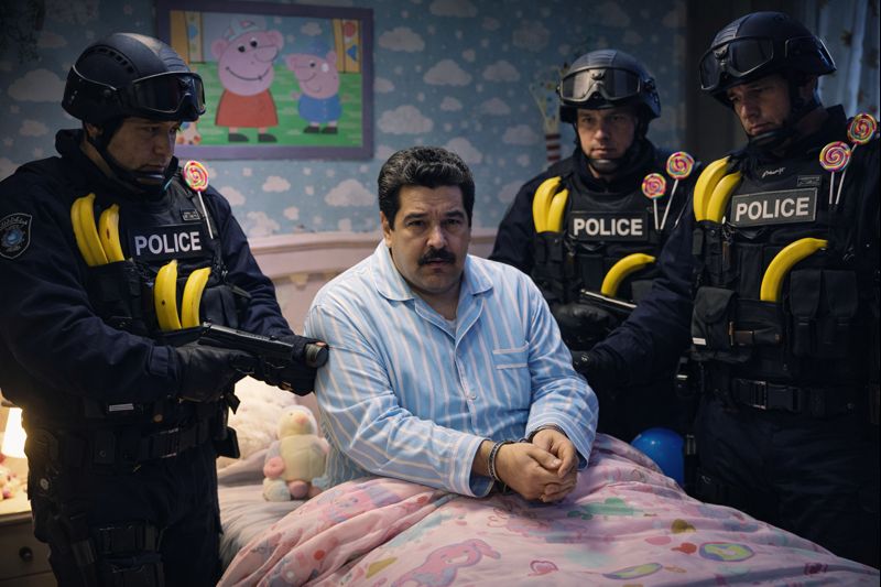 Las fotos de Maduro no son buenas. Tampoco lo necesitan 2 Imagen falsa que muestra el supuesto arresto de un líder político en una habitación.