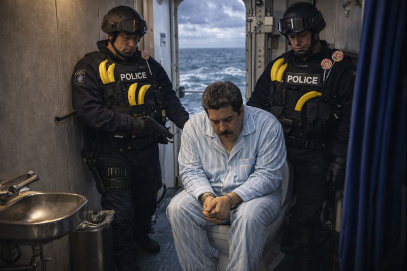 Las fotos de Maduro no son buenas. Tampoco lo necesitan 4 Imagen falsa que representa una fase marítima del traslado de un detenido.