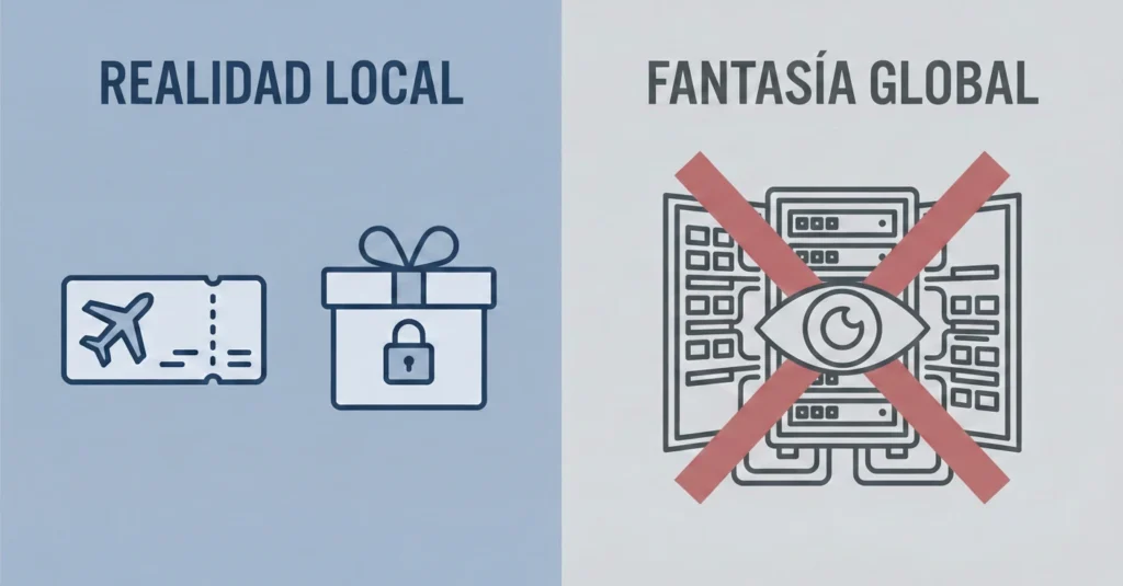 Billetes de avión y regalos frente al rastreo global.