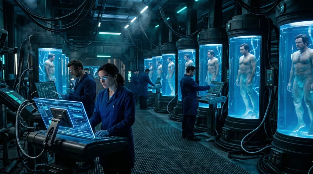 La conspiración del clon Jim Carrey explota en internet tras su aparición en los Premios César 3 representación ficticia de un laboratorio de clon Jim Carrey