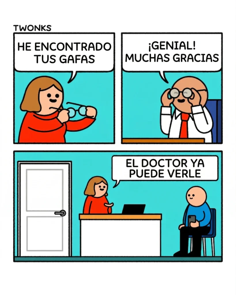 chiste doctor gafas verle