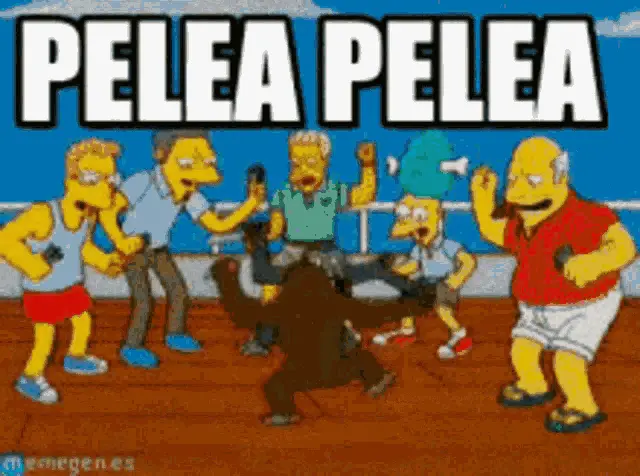 pelea monos simpsons