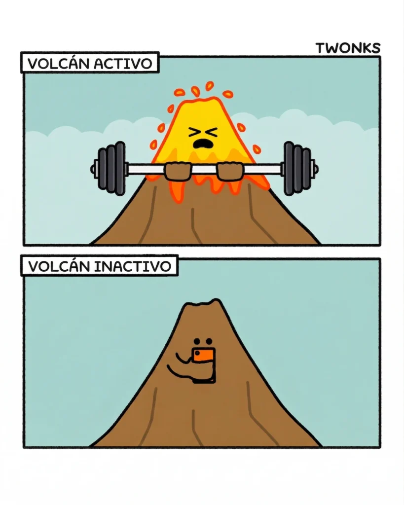 volcan activo inactivo humor